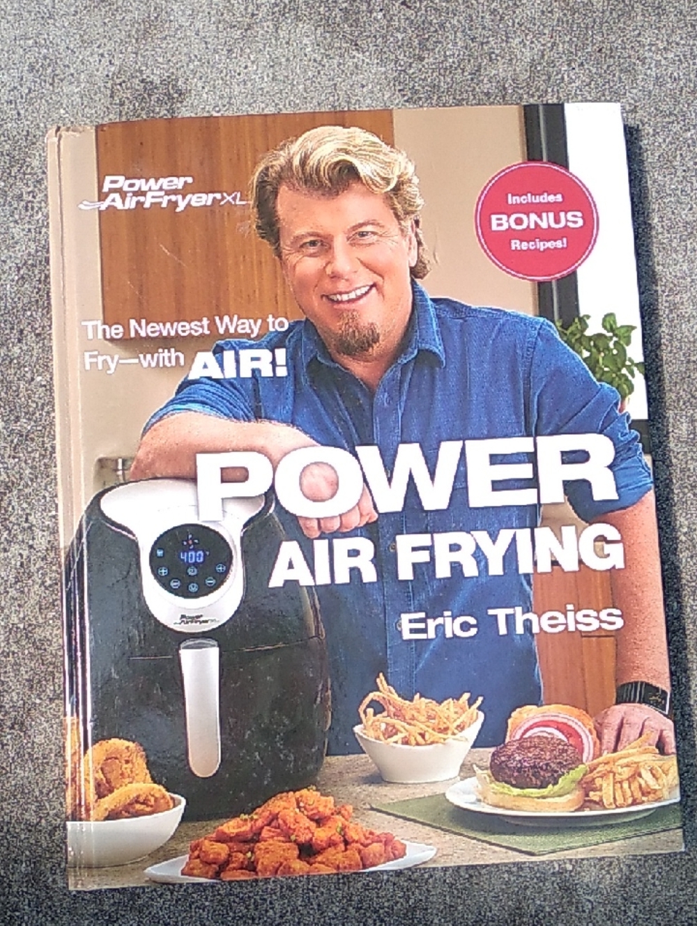 Power Air Frying Cookbook by Eric Theiss - Blue Cover